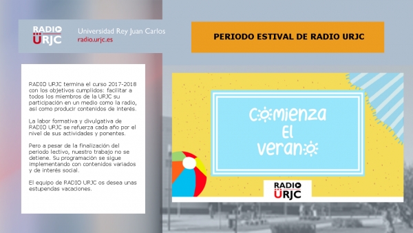 PERIODO ESTIVAL EN RADIO URJC