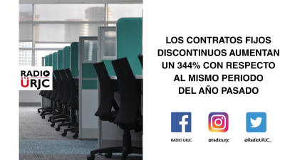 LOS CONTRATOS FIJOS DISCONTINUOS AUMENTAN UN 344% CON RESPECTO AL MISMO PERIODO DEL AÑO PASADO