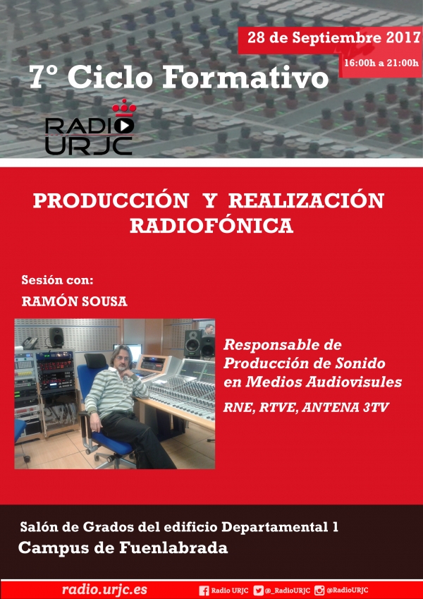7º Ciclo Formativo RADIO URJC, impartido por Ramón Sousa.