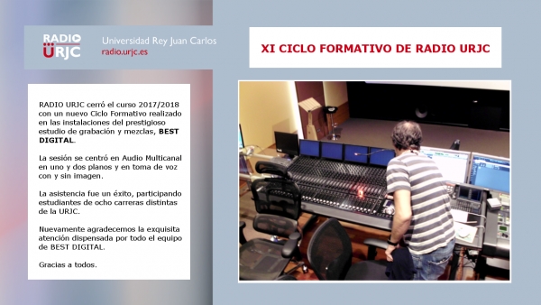 XI CICLO FORMATIVO DE RADIO URJC