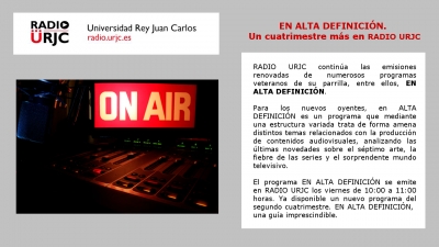 EN ALTA DEFINICIÓN. Un cuatrimestre más en RADIO URJC