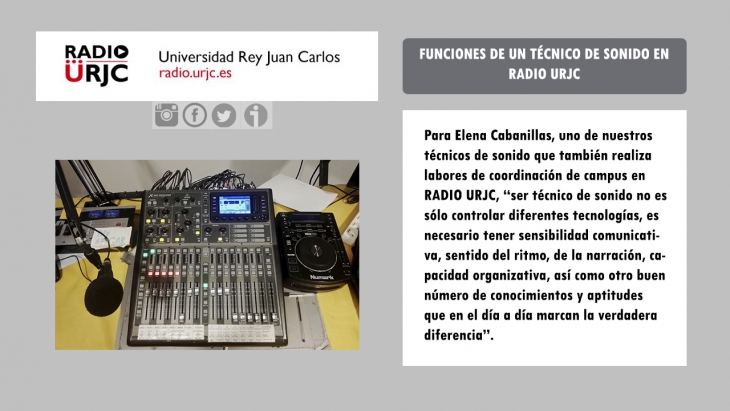 FUNCIONES DE UN TÉCNICO DE SONIDO EN RADIO URJC