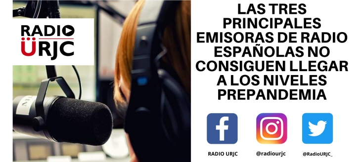 LAS TRES PRINCIPALES EMISORAS DE RADIO ESPAÑOLAS NO CONSIGUEN LLEGAR A LOS NIVELES PREPANDEMIA